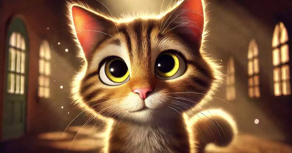 The Curious Cat and the Hidden Library – A Magical Adventure