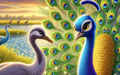 The Peacock and the Crane – A Tale of True Worth