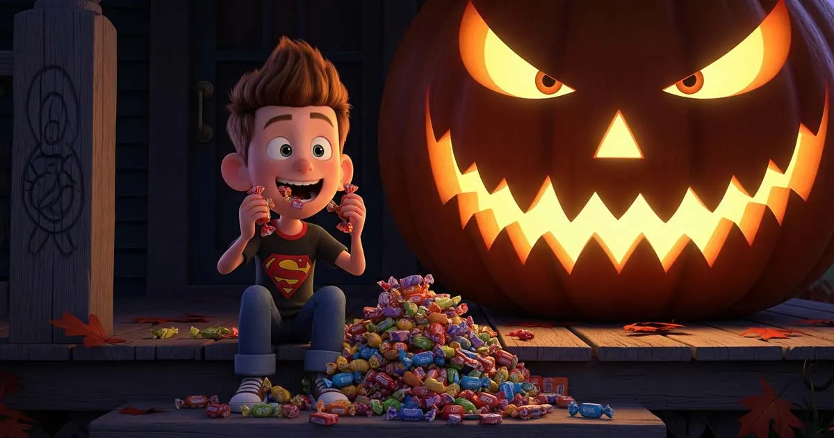 Too Much Candy - A Spooky Halloween Story for Kids